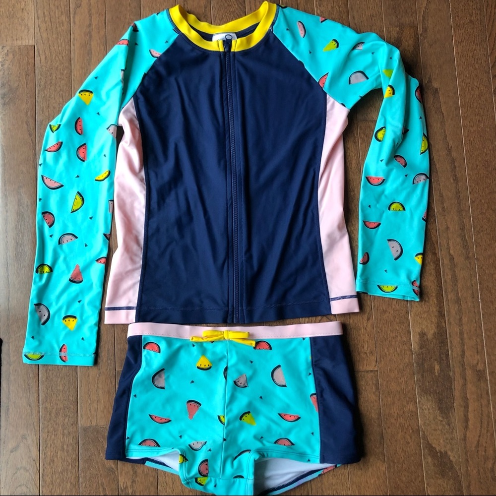 HANNA ANDERSSON SWIM RASHGUARD & BOARDSHORTS Sz.14 / Sz: 160